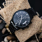 Black Chronograph Watch with Buyer Upload