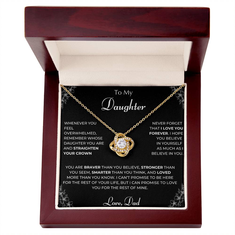 To My Daughter Necklace Gift From Dad