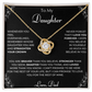 To My Daughter Necklace Gift From Dad