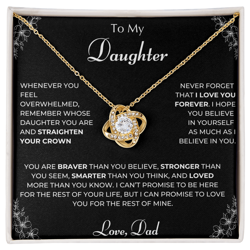 To My Daughter Necklace Gift From Dad