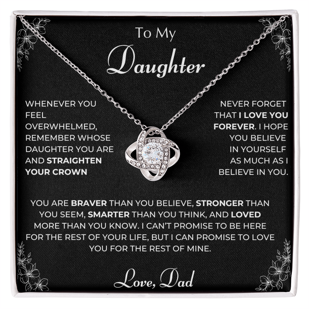 To My Daughter Necklace Gift From Dad