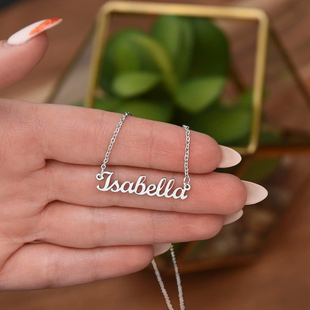 Card Custom Name Necklace