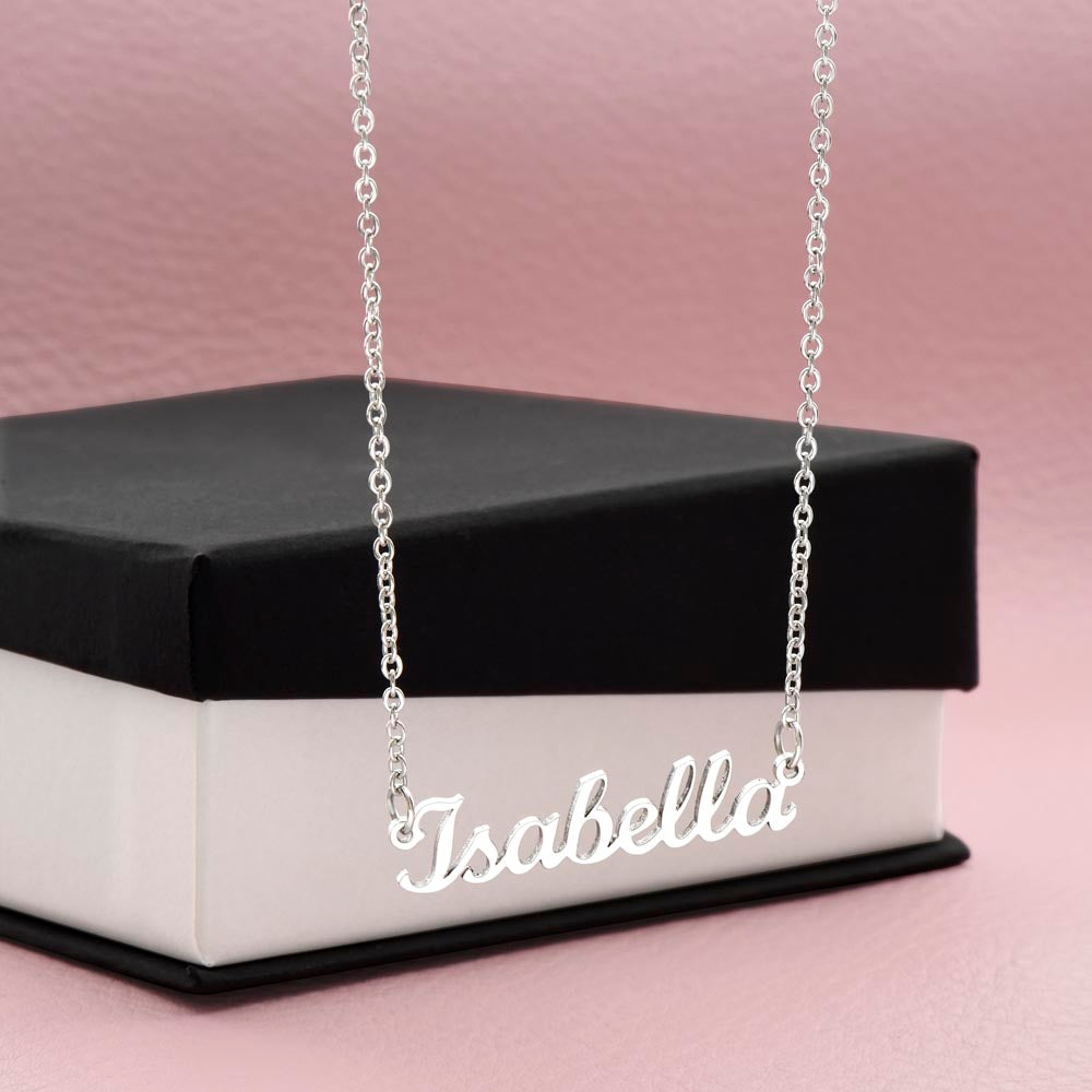 Card Custom Name Necklace