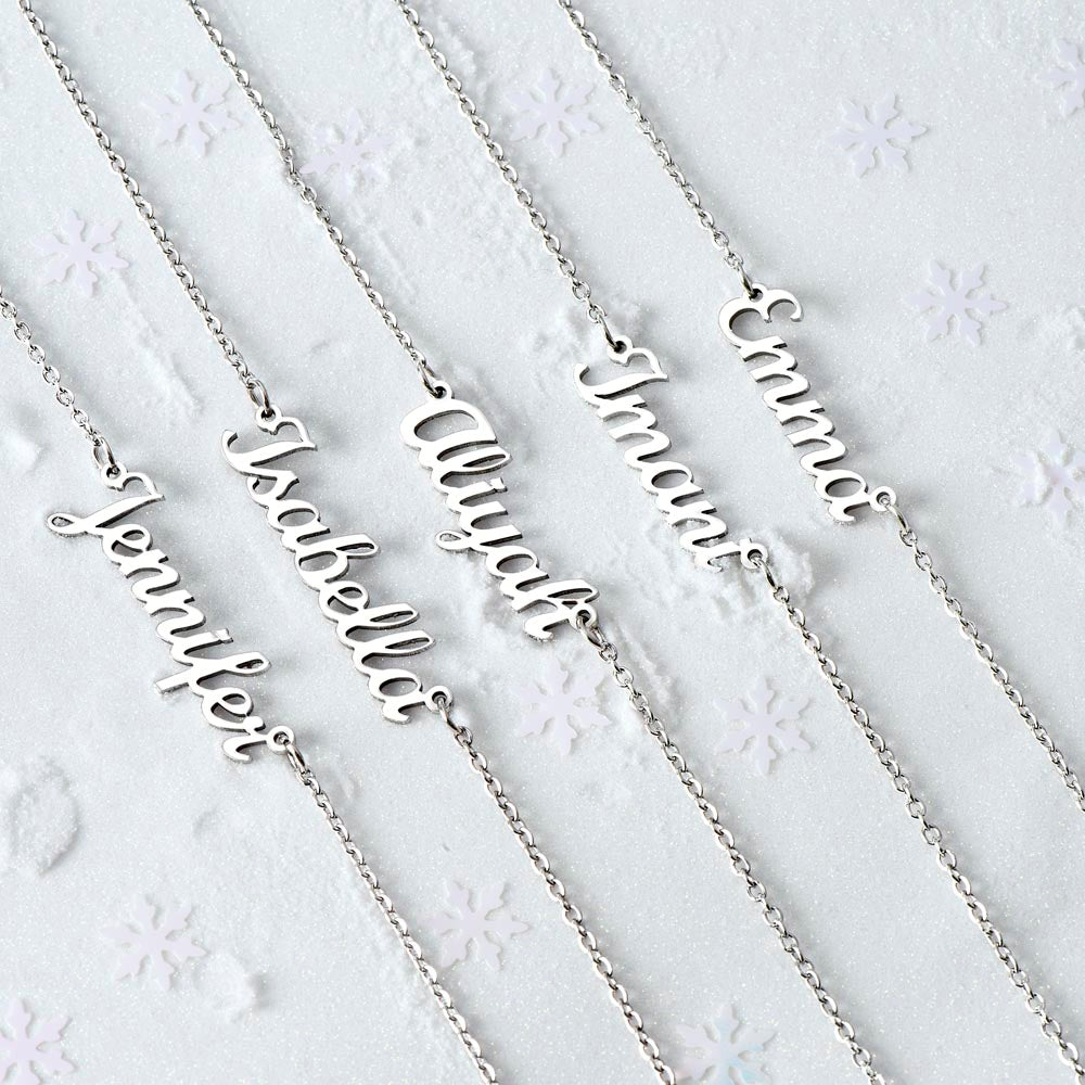 Card Custom Name Necklace