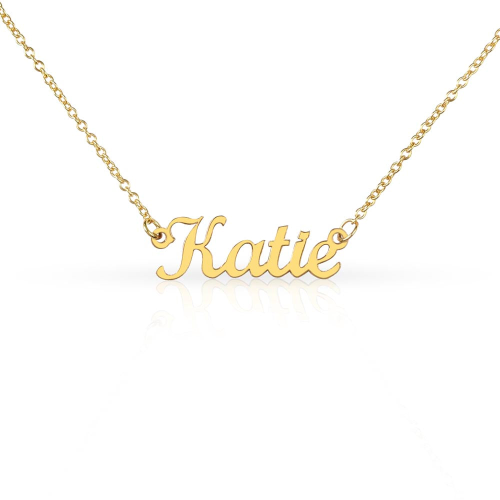 Card Custom Name Necklace