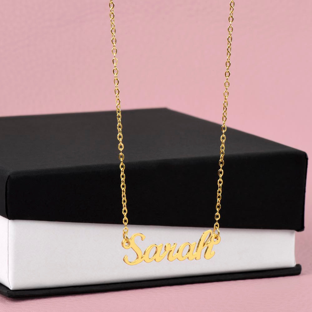 Card Custom Name Necklace