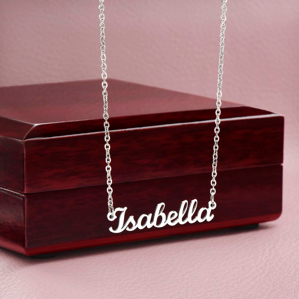 Card Custom Name Necklace