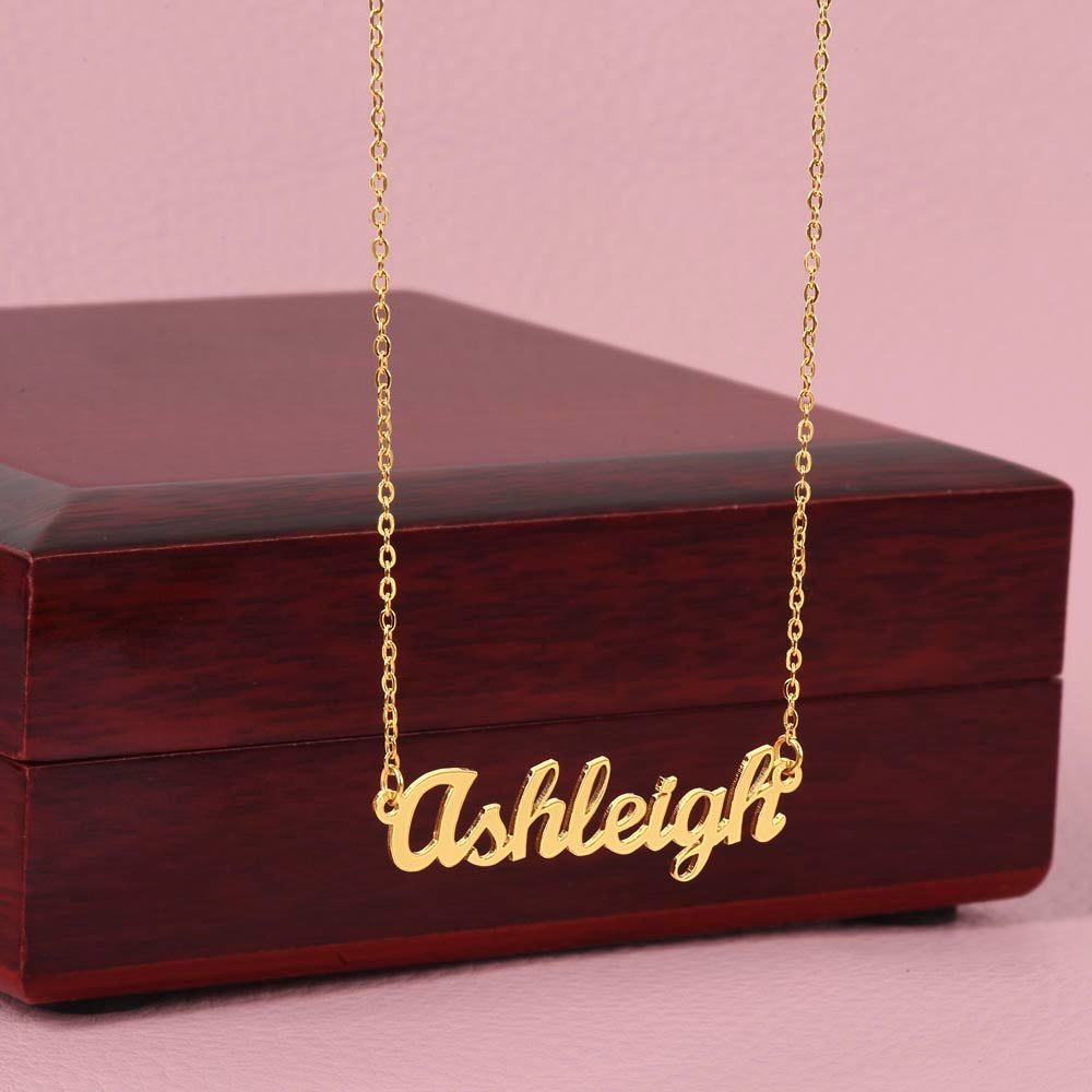 Card Custom Name Necklace